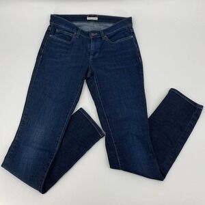 Eileen Fisher  Trouser Straight Womens Jeans 2 Blue Denim Low Rise Dark Wash